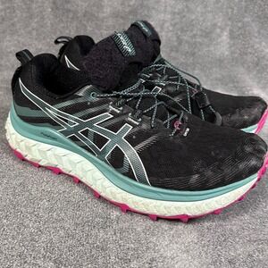 Asics Trabuco Max Womens Trail Running Shoes Black Blue Pink Size 9.5